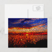 Abstracte zonsondergang briefkaart (Voorkant / Achterkant)