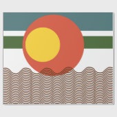 Abstracte zonsondergang cadeaupapier (Vlak)