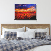 Abstracte zonsondergang canvas afdruk (Insitu (Slaapkamer))