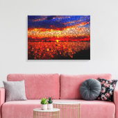 Abstracte zonsondergang canvas afdruk (Insitu (Woonkamer))