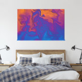 Abstracte Zonsondergang Canvas Afdruk (Insitu (Slaapkamer))