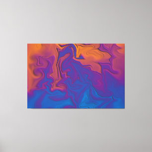 Abstracte Zonsondergang Canvas Afdruk