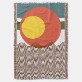 Abstracte zonsondergang deken (Voorkant Verticaal)