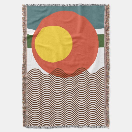 Abstracte zonsondergang deken (Voorkant Verticaal)