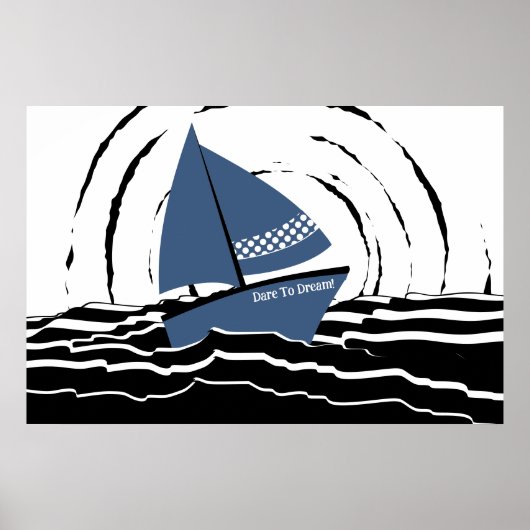 Abstracte zonsondergang die het Zee naar dromen br Poster (Voorkant)