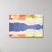 abstracte zonsondergang en strand ontwerp wandkuns canvas afdruk (Voorkant)