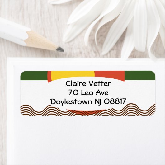 Abstracte zonsondergang etiket (Insitu)