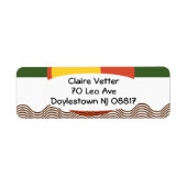 Abstracte zonsondergang etiket (Voorkant)