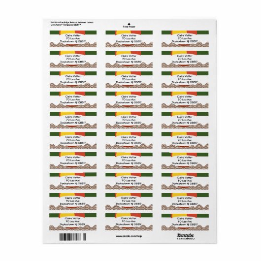 Abstracte zonsondergang etiket (Full Sheet)