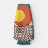 Abstracte zonsondergang flesjeskoeler (Voorkant)