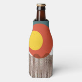 Abstracte zonsondergang flesjeskoeler (Fles Voorkant)