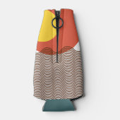 Abstracte zonsondergang flesjeskoeler (Achterkant)