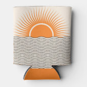 Abstracte zonsondergang: geometrische boho decor. blikjeskoeler (Voorkant)