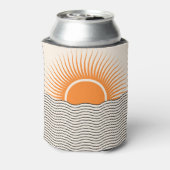 Abstracte zonsondergang: geometrische boho decor. blikjeskoeler (Blikje Achterkant)