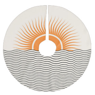 Abstracte zonsondergang: geometrische boho decor. kerstboom rok