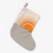 Abstracte zonsondergang: geometrische boho decor. kleine kerstsok (Voorkant (Hangend))