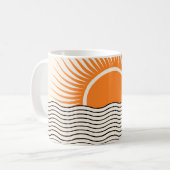 Abstracte zonsondergang: geometrische boho decor. koffiemok (Voorkant links)