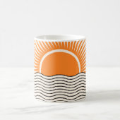 Abstracte zonsondergang: geometrische boho decor. koffiemok (Center)