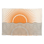 Abstracte zonsondergang: geometrische boho decor. kussensloop (Achterkant)