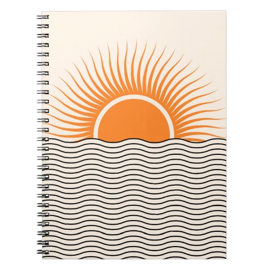 Abstracte zonsondergang: geometrische boho decor. notitieboek (Voorkant)
