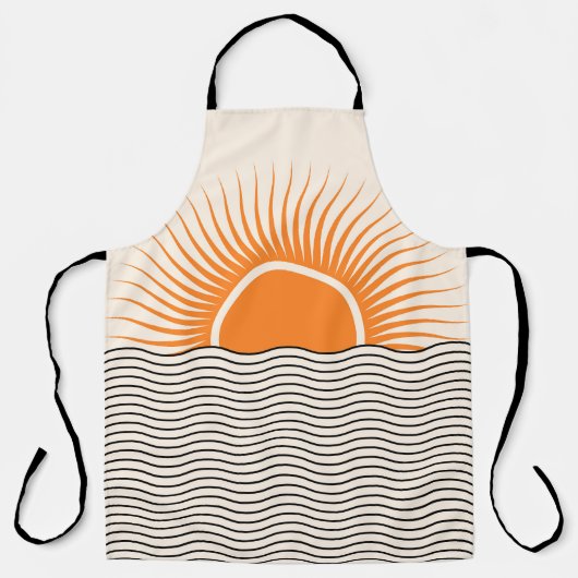 Abstracte zonsondergang: geometrische boho decor. schort (Voorkant)