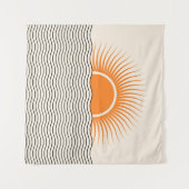 Abstracte zonsondergang: geometrische boho decor. wandkleed (Voorkant (horizontaal))