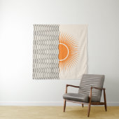 Abstracte zonsondergang: geometrische boho decor. wandkleed (In Situ (horizontaal))
