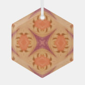 Abstracte zonsondergang glas ornament (Voorkant)