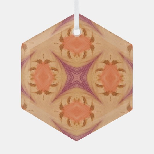 Abstracte zonsondergang glas ornament (Voorkant)