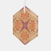 Abstracte zonsondergang glas ornament (Voorkant links)