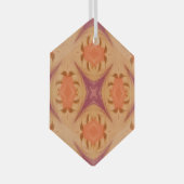 Abstracte zonsondergang glas ornament (Voorkant Rechts)