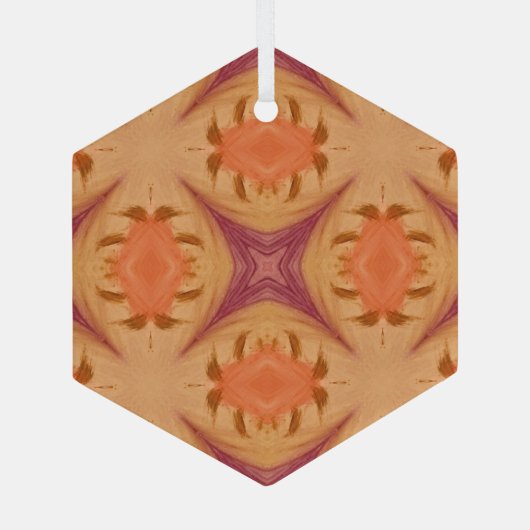 Abstracte zonsondergang glas ornament (Achterkant)