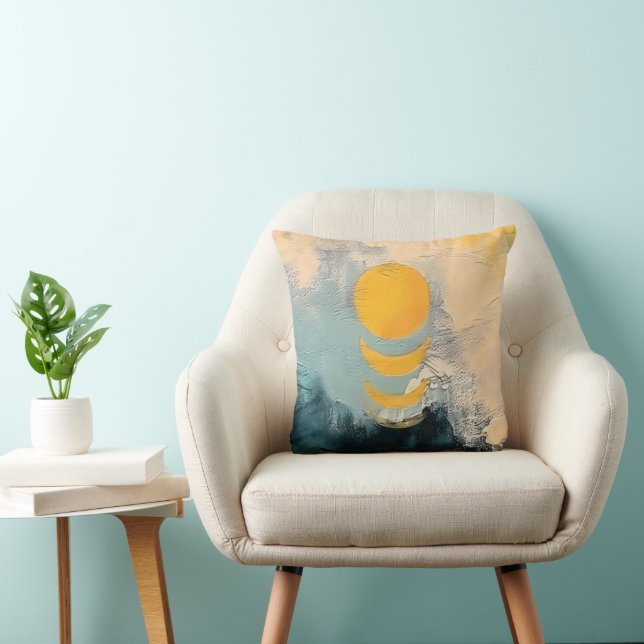 Abstracte Zonsondergang – Gouden Rust boven de Hor Kussen (Stoel)