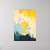 Abstracte Zonsondergang – Gouden Rust Over Horizon Canvas Afdruk (Voorkant)