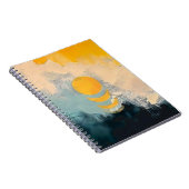 Abstracte Zonsondergang – Gouden Rust Over Horizon Notitieboek (Rechterzijde)