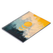 Abstracte Zonsondergang – Gouden Rust Over Horizon Notitieboek (Linkerzijde)