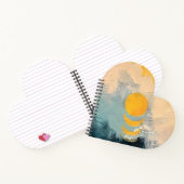 Abstracte Zonsondergang – Gouden Rust Over Horizon Notitieboek (Binnen)