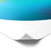 Abstracte Zonsondergang Horizon Cirkel Poster (Hoek)
