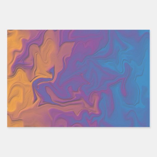 Abstracte zonsondergang inpakpapier vel (Voorkant 3)