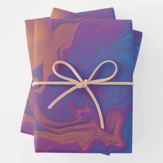 Abstracte zonsondergang inpakpapier vel (In situ)