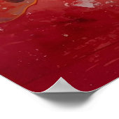 Abstracte zonsondergang – kleurrijke Wavy Horizon  Poster (Hoek)
