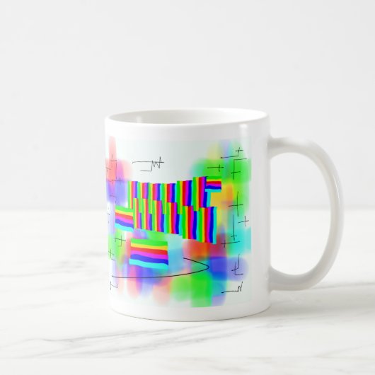 abstracte zonsondergang koffiemok (Rechts)