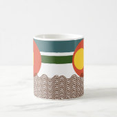 Abstracte zonsondergang koffiemok (Center)