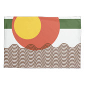 Abstracte zonsondergang kussensloop (Achterkant)