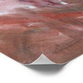 Abstracte Zonsondergang Kust & Rode Rotsen Poster (Hoek)