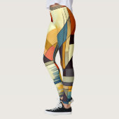 Abstracte zonsondergang leggings (Links)
