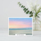 Abstracte zonsondergang op het strand in Den Haag Briefkaart (Staand voorkant)