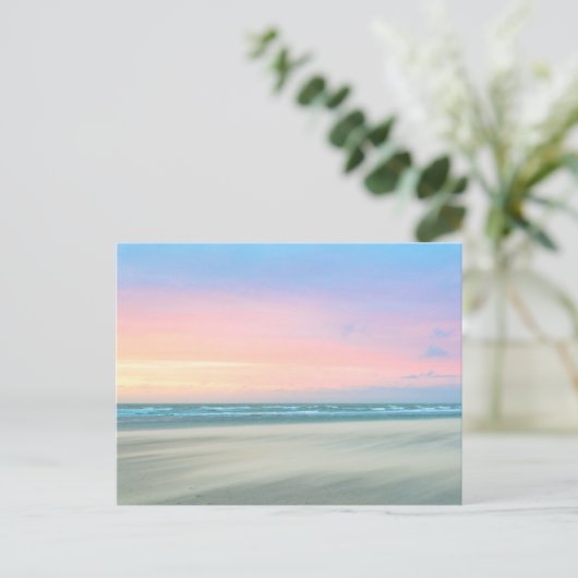 Abstracte zonsondergang op het strand in Den Haag Briefkaart (Staand voorkant)