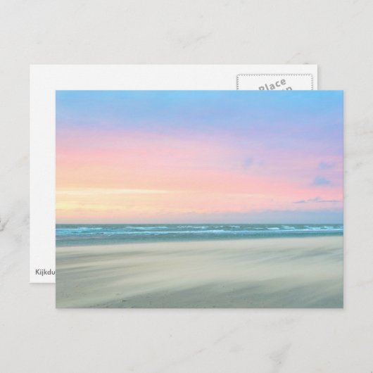 Abstracte zonsondergang op het strand in Den Haag Briefkaart (Voorkant / Achterkant)