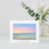 Abstracte zonsondergang op het strand in Den Haag Briefkaart (Staand voorkant)
